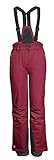 killtec Mädchen Skihose/Funktionshose mit Latz, Kantenschutz und Schneefang KSW 152 GRLS SKI PNTS, dunkel Himbeere, 128, 41188-000
