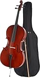 Classic Cantabile CP-100 Cello 4/4 Set (Decke: Fichte, Boden: Ahron, Wirbel: Palisander, höhenvertellbarer Stachel, hochglanz lackiert, inkl. Bogen und Tasche)