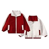 Kids 122 Kinderjacken D!@#$%^ 104 Winter Mädchen 2024 Design Sinn für reversible Jacke Mantel D!@#$%^ Outdoor Übergangsjacke Kinder Wärme Weste (Red, 3-4 Years)