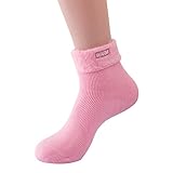 Wintersocken, einfarbig, gestrickt, Plüsch, warme Socken, Skisocken, Mondsocken, Mädchensocken, Größe 11, g, Einheitsgröße