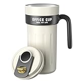 Homealexa 650 ml Kaffeebecher to go Termokaffeebecher 316 Edelstahl Isolierbecher Reisebecher Travel Coffee Mug auslaufsicher Autobecher mit Deckel und Griff