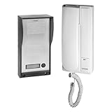 Virone CARLO Sprechanlage 1 Familienhaus für Oberflächen-Montage 2-Draht, 230V AC, Nachname Hintergrundbeleuchtung