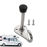 Türstopper Für Die Wand | Hochleistungs-Edelstahl – Gummipolsterung, Leiser Schutz, Blockierbeschläge Mit Haken Für Badezimmer-, Schlafzimmer- Und Wohnungstüren | Dieser Langlebige Stopper Bietet Sich