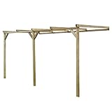Tidyard Hlzerne Pergola Anlehn-Pergola Gartenpergola Holzpergola Terrassenüberdachung aus Kiefernholz Verrottungsfest 2 x 4 x 2,2 m