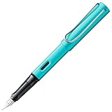 Lamy AL-star turmaline Füller – Füllhalter mit ergonomischem Griff & polierter Stahlfeder in Strichbreite M – leichtes Aluminiumgehäuse – inkl. Tintenpatrone T 10 blau – Rechtshänder