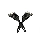 Grillbürste 2 Stück 3IN1 Edelstahl Grillreinigungsbürste mit Schaber, Grillreinigungsbürste mit extra Langen Edelstahlborsten und PP-Wärmedämmgriff