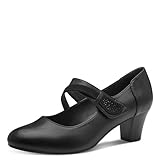 Jana Damen Pumps mit Glitzerdetails Vegan, Schwarz (Black), 39 EU