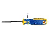 S&R Schraubendreher-Bithalter, Länge 210 mm, magnetisch, Schraubenzieher mit Aufnahme für Bits, patentierte 2-Komponenten Griff-Form, Schutz gegen Abrutschen, 250.587.100