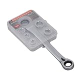 Tomantery Ratschenschlüssel, Professionell, 72 Zähne, 14 Mm, 19 Mm, Doppelseitiger Ratschenschlüssel mit 5 Stecknüssen für Industrie- und Automobilanwendungen, CRV-Stahl