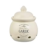 BUTLERS Knoblauchtopf Ø 15,5 cm -MRS. WINTERBOTTOM'S- Keramikdose mit Deckel im Landhausstil, Vintage Deko, Küchenzubehör für Küchenorganisation und Aufbewahrung von Knoblauch