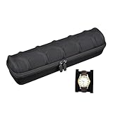 Uhrenaufbewahrung, tragbarer Organizer, 5 Fächer, hält die Sammlung sicher für Zuhause, den täglichen Geschäftsschutz, hervorragend für die Organisation von Mode-Accessoires und Reisen, Schmuckhalter