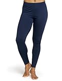 LAPASA Damen Innenfleece Thermounterwäsche Unterhose, warme Funktionsunterwäsche Thermohosen L16, Navy, S