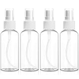 Redamancy 4 X 50ml Sprühflasche Klein, Kosmetische Nebelflasche Zerstäuber, Transparente Leer Feinen Nebel Sprühflasche,Reise Zerstäuber Mini Sprühflasche, für Parfüms, Wasser Alkohol
