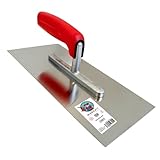 WERKFIT Profi Glättekelle 280x130mm - Rostfreie Glättspachtel aus Edelstahl -Ergonomische Putzspachtel mit Softgriff - Hochwertige Traufel in Österreich produziert (Glättekelle)