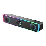 Lautsprecher für Heimcomputer, Desktop-Lautsprecher mit Subwoofer mit Kabel, tragbarer Lautsprecher mit Kabel, Lautsprecher für Laptop, Tablet, Telefon, Computer, Anschluss