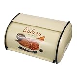 PHENOFICE Retro-Brotkasten storage boxes aufbwahrungs-box aufbewarboxen küche organisation Brothalter im französischen Stil Keksdose küche brotkasten Brotaufbewahrungsbehälter Eisen Yellow