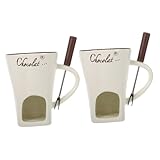 Cabilock 2 Sätze lieferungen zum schmelzen von schokolade Gel schmilzt Squishy-Maker Fondueteller käsefondue set käse fondueset Schokoladenhersteller schmelzender Fondue-Topf Keramik Weiß