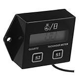 CLISPEED Digitaler Drehzahlmesser mit Lcd display und Stundenzähler Präziser Signal drehzahlmesser für Kettensäge Rasenmäher und Motorrad Einfache Installation Vielseitig Einsetzbar