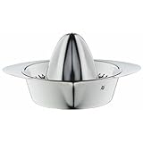 WMF Gourmet Zitronenpresse Edelstahl 9cm, Zitruspresse Edelstahl manuell, Cromargan Edelstahl mattiert, für Zitronen, Limetten, Apfelsinnen, Orange, Grapfruit