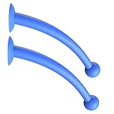 Gatuida 1 Paar Motorradhelm Schnecke Tentakel Helme Visier Bausätze Klebeband doppelseitig Double Sided Tape klebefolie doppelseitig Bienententakel aus Silikon Saugnapfantennen Blue