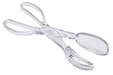 KitchenCraft Acryl-Salatzange/Servierer, Edelstahl, Transparent, 6.5 x 10 x 34 cm, 6-Einheiten