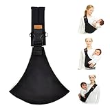 SHUOHONG Kindertrage Seitlich, Babytrage Seitlich, Ergonomische Kindertrage, Hüftsitz Baby, Multifunktionale Tragegurt Baby Für Neugeborene Bis 3-36 Monaten,Kleinkinder Bis 15kg (Schwarz)