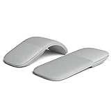 XUMIUZIY Bluetooth Arc Touch Maus, Faltbare Bluetooth Reisemaus (Grau weiß)