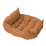 Hundebett Haustier Gemütliches Bett Welpe Baumwolle Zwinger Matte Großes Hundekissen Kissen Kleine Mittlere Hunde Schlafpads Haustierbett (Farbe: Gelb)
