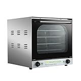 GS Multitrade Heißluftofen Backautomat Edelstahl 2600 Watt Konvektionsofen Temperatur 0-300 Grad Timer 4 Bleche