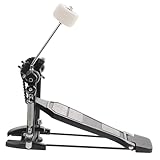 ibasenice Zubehör für Jazz-Drum-Pedale Bassdrum Pedal Fußmaschine Schlagzeug Trommel Pedal Jazzdrum-Pedal Bassdrum-Pedal mit Einzelkettenantrieb Drum-Pedal-Pad Aluminiumlegierung Black