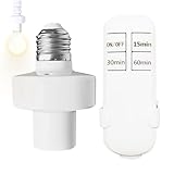 manhegari Lampenfassung mit Fernbedienung | Wandsteckdose mit Timer – kabellose Beleuchtungs-Fernbedienung mit Reichweite von 14 Metern – für die Verwendung im Innenbereich, Schrank, Deckenventilator