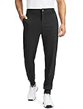 Soothfeel Herren-Golf-Jogginghose mit 5 Taschen, schmale Passform, Stretch-Sweathose, Laufen, Reisen, Kleid, Arbeitshose für Herren, 01-schwarz, 34-37