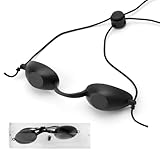 2PCS Solarium Brille, Augenschutz Solariumbrille mit Durchsichtiges Aufbewahrungsetui, Rotlicht Brille UV Infrarot Schutzbrille Rotlichtlampe für Schönheitsbehandlungen und Bräunungsschutz im Freien