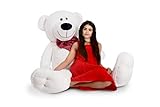 Teddybär, XXL Kuschelbär, 180cm groß Plüschbär, Weißer Teddybär