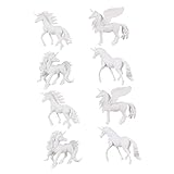 Toyvian 8 Teiliges Färbeset Für Weiße Embryonen Kunsthandwerk Für Einhorn Malset Für Mädchen Einhorn Einhorn Partygeschenke Einhorn Malset Für Einhorn Party Dekoration