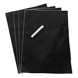 HAPINARY 4 Stück wandtattoo tafel Tafeletiketten Pinnwandpapier Kreidetafel Aufkleber Wandtafel Aufkleber wiederverwendbar Tafelaufkleber Black