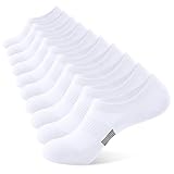BUDERMMY Sneaker Socken Damen 35-38 39-42, Füßlinge Sneakersocken mit Rutschfest Silikon Laufsocken Kurze Unsichtbar No Show Socken Damen (DE/NL/SE/PL, Numerisch, 39, 42, Regular, Regular, Weiß)