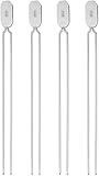 RÖSLE Grillspieße, Doppelspieße zur Zubereitung von Schaschlik und Gemüse, 4 Stück, 33 cm, Edelstahl 18/10, spülmaschinengeeignet, Silber
