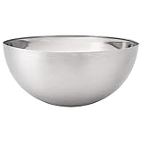 IKEA Salatschüssel 'Blanda Blank' Servierschüssel mit 28 cm Durchmesser aus EDELSTAHL, Silber, 13 x 28 x 28 cm