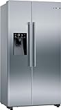 Bosch KAD93AIDP, Serie 6, XXL-Amerikanischer Side by Side Kühlschrank, 178,7 x 90,8 cm, 371 L Kühlen + 191 L Gefrieren, NoFrost, Eis- und Wasserspender, Flexibilität im Gefrierraum, Anti Fingerprint
