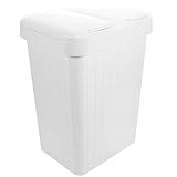 Recycling-Zubehör Hausmüll nass trocken Schlafzimmer Mülleimer tragbar Doppelabfall for Papierkorb Badezimmer mit Doppeleimer Haushalt Küchendeckel Recycling Papier Müll weiß trennen ( Color : Bianco