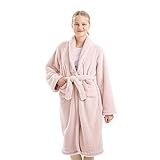 HOMELEVEL Kuschelfleece Bademantel für Kinder - Sherpa Morgenmantel mit Taschen Schalkragen Gürtel - Kinderbademantel für Jungen und Mädchen