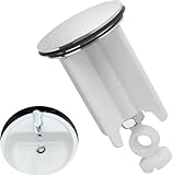 Frogetu 1 Stücke Abflussstopfen,Universal Waschbeckenstöpsel 40mm Abfluss-Stöpsel aus Messing mit Gummi,Stöpsel Waschbecken,für Waschbecken im Bad und Bidets Höhenverstellbar