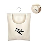 Bieiyhe Wäscheklammerbeutel mit Haken Klammerbeutel für Wäscheklammern Beutel zum Aufhängen Klammerkorb für Wäscheklammern Aufbewahrung Klammersack Stoff Clothes Pegs Bag Wäscheklammerhalter-30 x 25cm