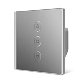 Tallifun Smart Rolladenschalter Wlan Jalousieschalter Rolladensteuerung mit Touchpanel, Funktioniert mit Alexa/Google Home/Siri, Benötigt Nullleiter 8 * 8cm Normal