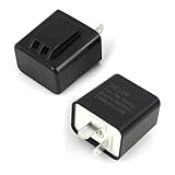 2 Stück LED Blinkerrelais 12V, 2 Polige Blinkrelais mit Einstellbarer Blinkfrequenz, Blinker Relais 12V LED für Motorrad, 2Pin LED Blinkerrelais, Lastunabhängig, Kompatibel mit Meisten Fahrzeugen
