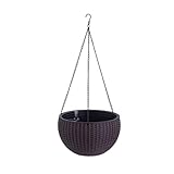 Blumenampel Wanddekoration Blumentopf für Haus Garten Wandbehang Blumenkorb (Braun, 21 x 34 cm)