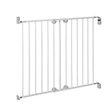 Safety 1st Wall Fix Treppenschutzgitter, verstellbares Türschutzgitter aus Metall, Maße verstellbar von 62-102 cm, öffnet in beide Richtungen, Schraubenbefestigung, Weiß