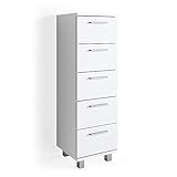 Vicco Badschrank Ilias, Weiß, 30 x 95 cm