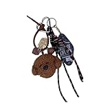 [Fpbiagoq] Auffälliger Bär Hund Schlüsselanhänger Plüschfigur Tasche Handtasche und Schlüssel Attraktive Praktische Auto Dekoration Bär Hund Rucksack Clip, Braun